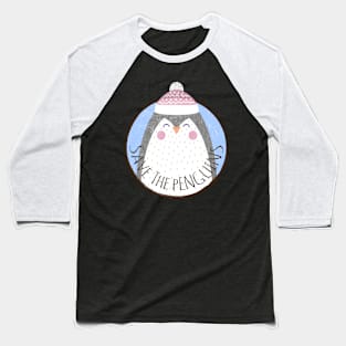 Save the Penguins Baseball T-Shirt